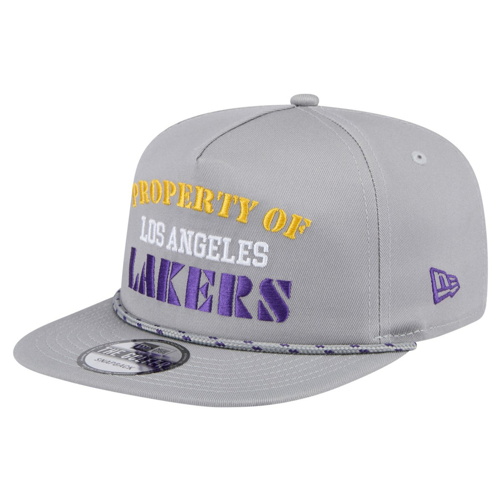 New Era Los Angeles Lakers Throwback Property Of Golfer Snapback Hat Gray