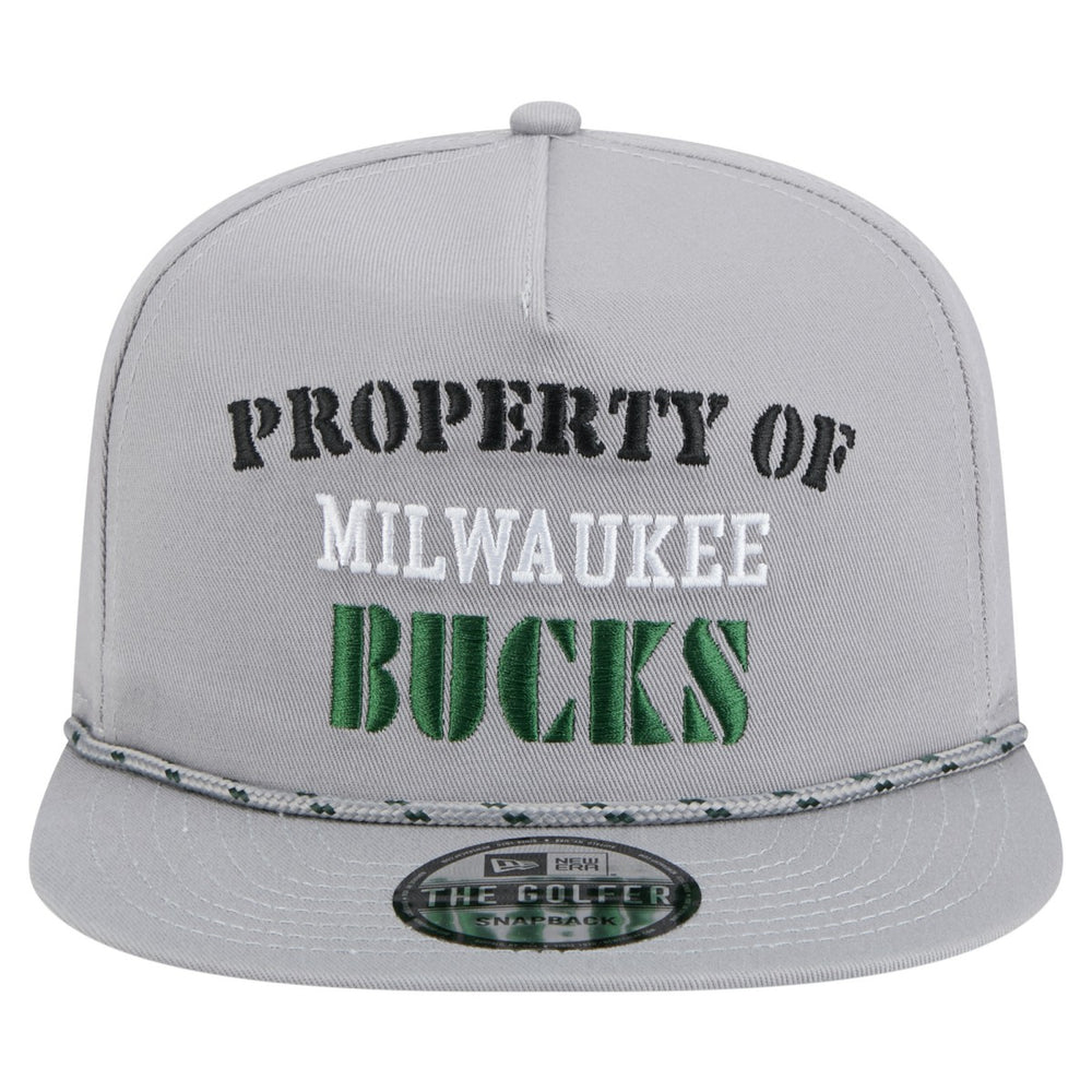 New Era Milwaukee Bucks Throwback Property Of Golfer Snapback Hat Gray