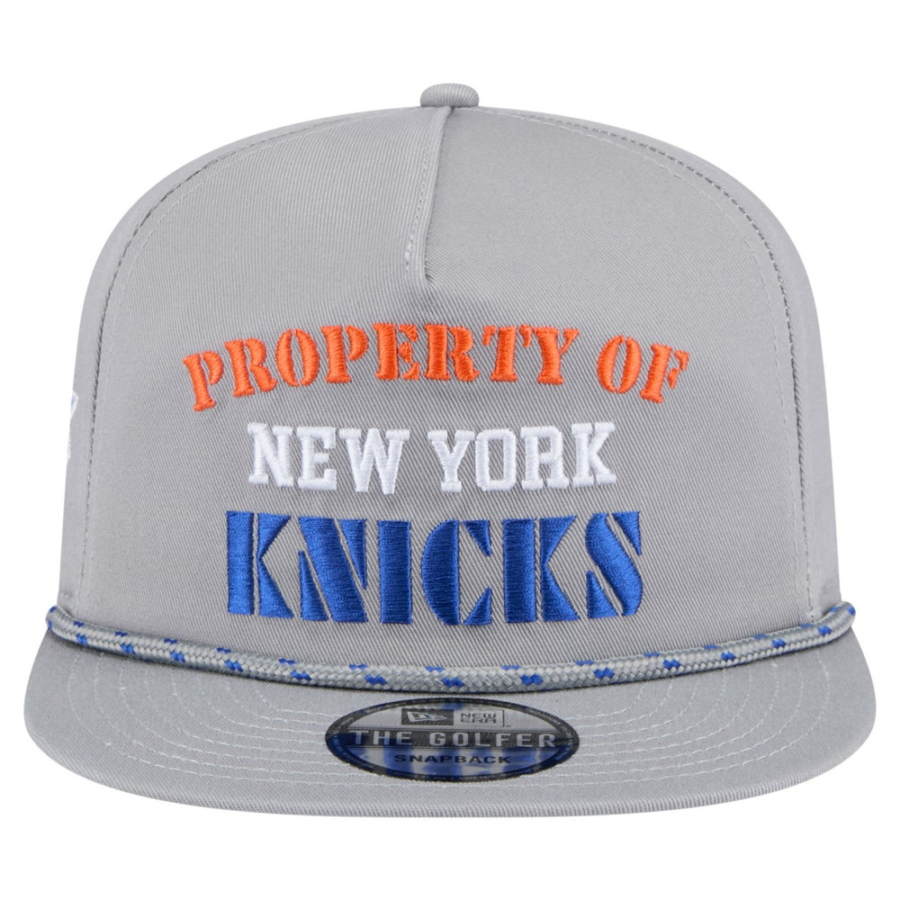 New Era New York Knicks Throwback Property Of Golfer Snapback Hat Gray