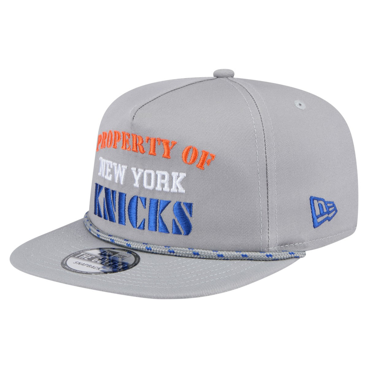 New Era New York Knicks Throwback Property Of Golfer Snapback Hat Gray