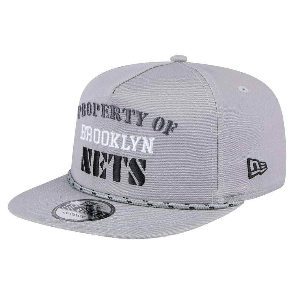 New Era Brooklyn Nets Throwback Property Of Golfer Snapback Hat Gray