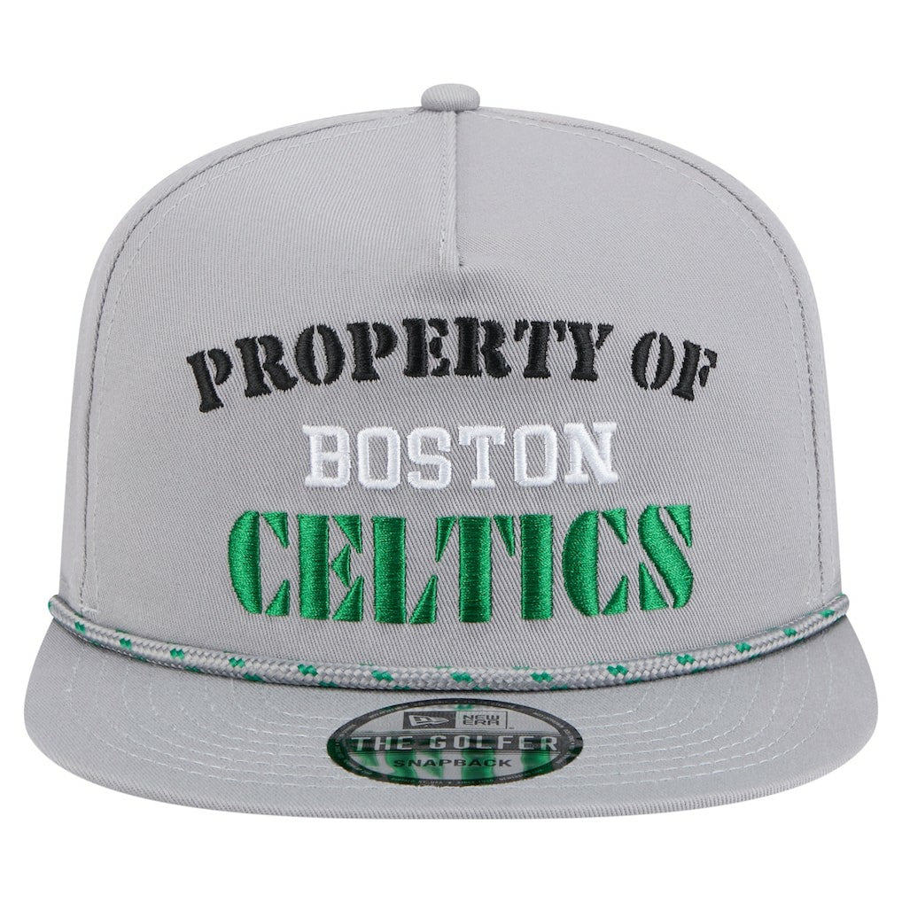 New Era Boston Celtics Throwback Property Of Golfer Snapback Hat Gray