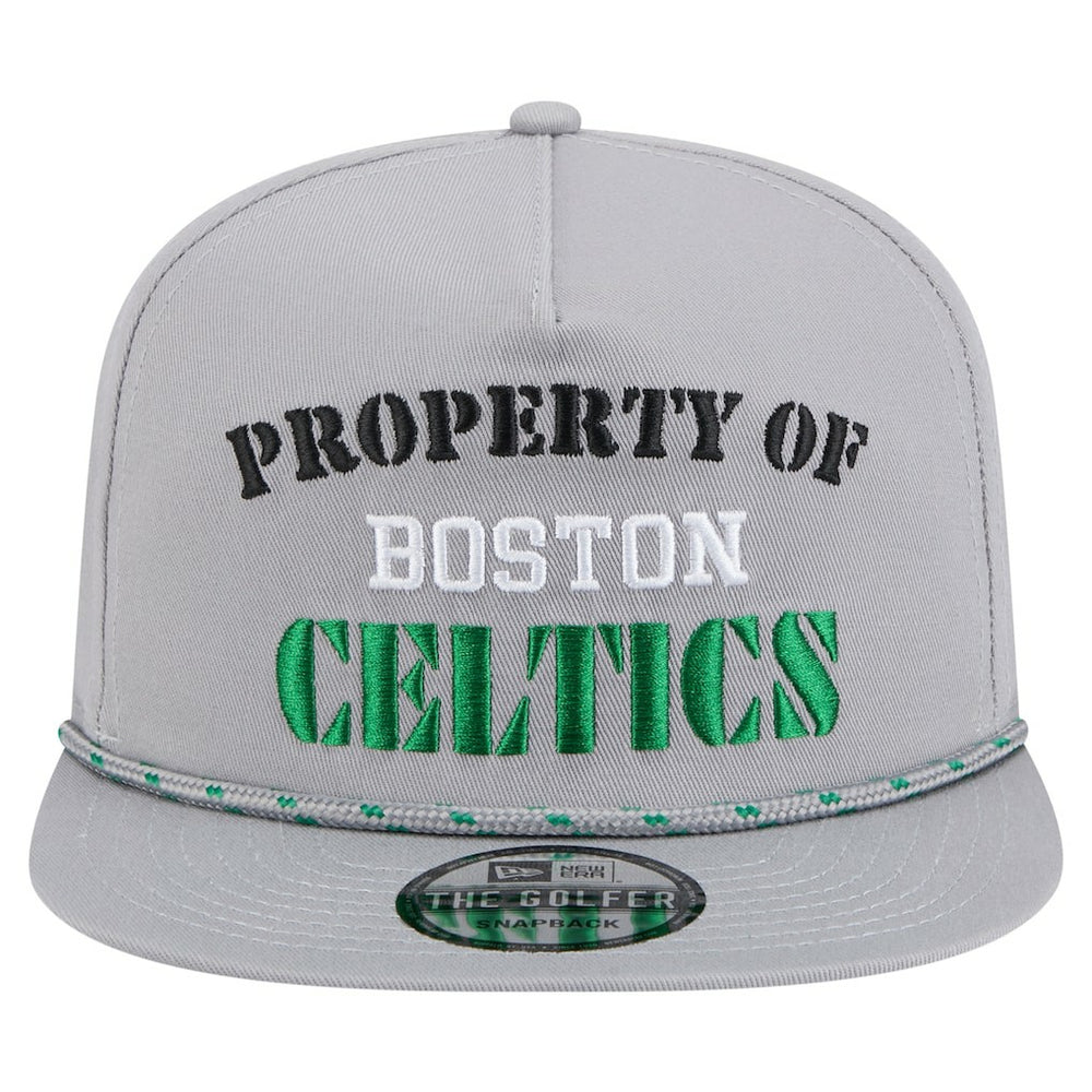 New Era Boston Celtics Throwback Property Of Golfer Snapback Hat Gray