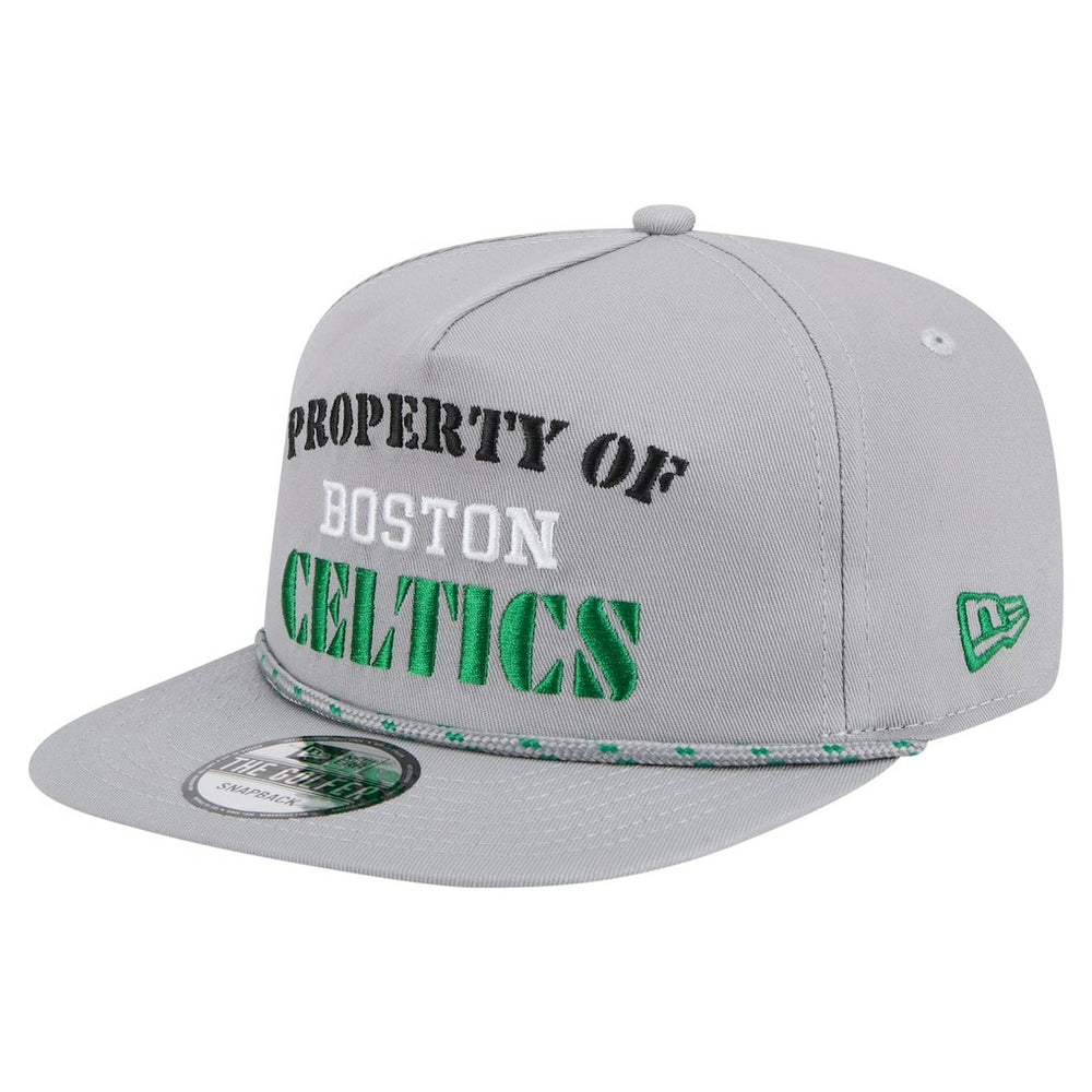 New Era Boston Celtics Throwback Property Of Golfer Snapback Hat Gray