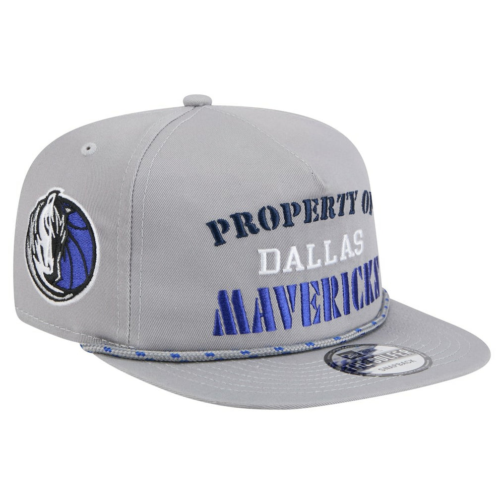 New Era Dallas Mavericks Throwback Property Of Golfer Snapback Hat Gray