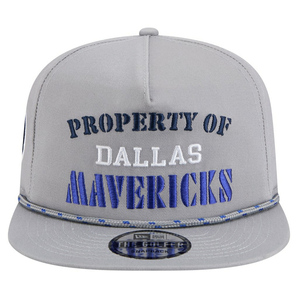 New Era Dallas Mavericks Throwback Property Of Golfer Snapback Hat Gray