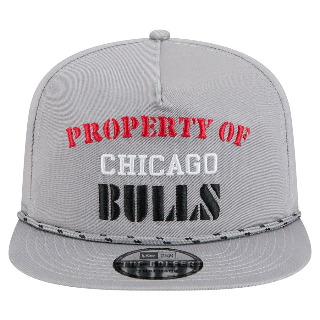 New Era Chicago Bulls Throwback Property Of Golfer Snapback Hat Gray