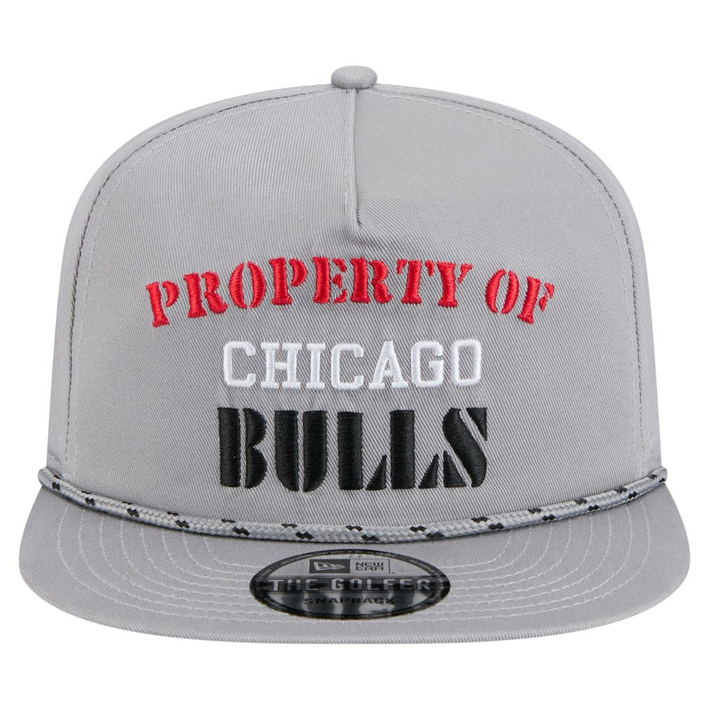 New Era Chicago Bulls Throwback Property Of Golfer Snapback Hat Gray
