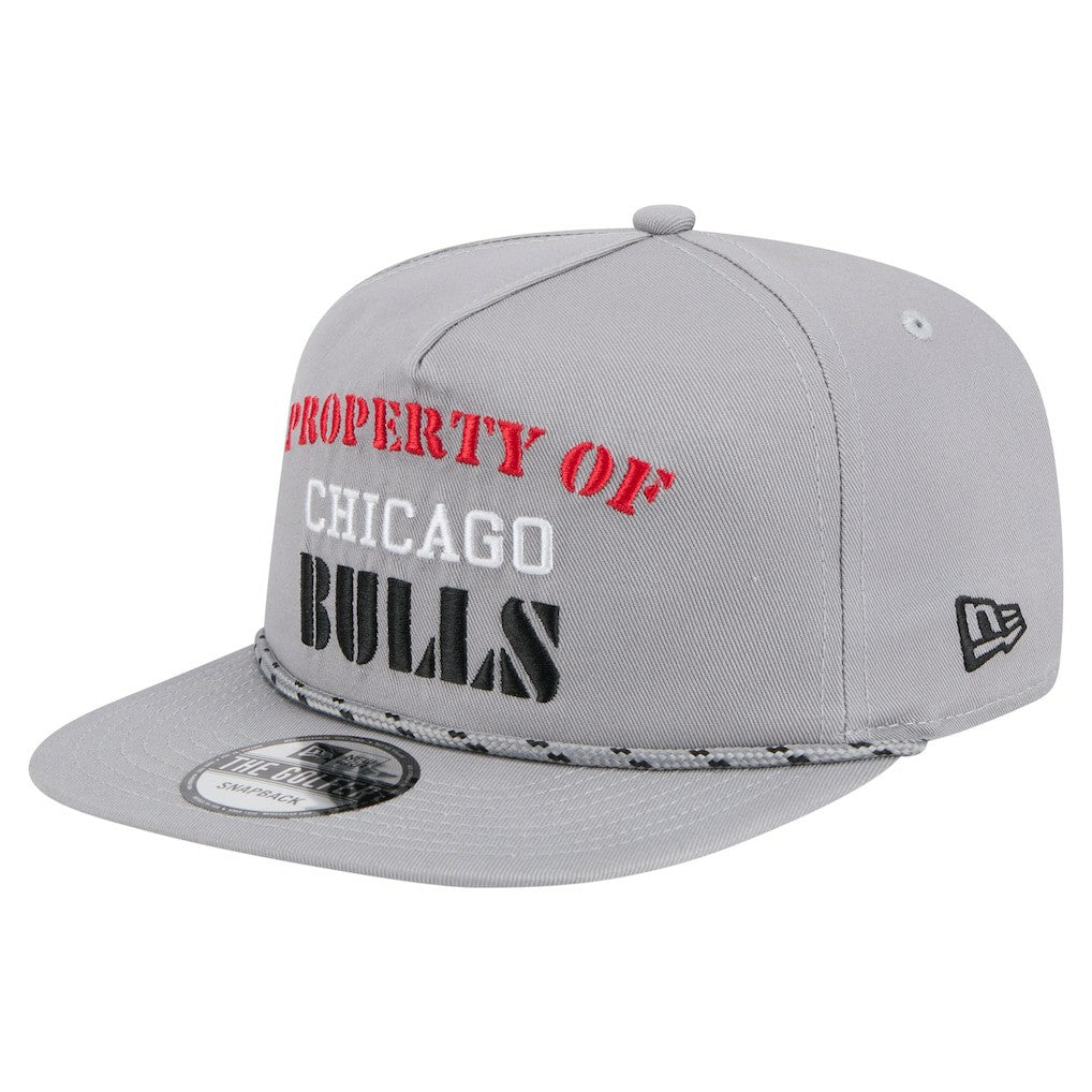 New Era Chicago Bulls Throwback Property Of Golfer Snapback Hat Gray