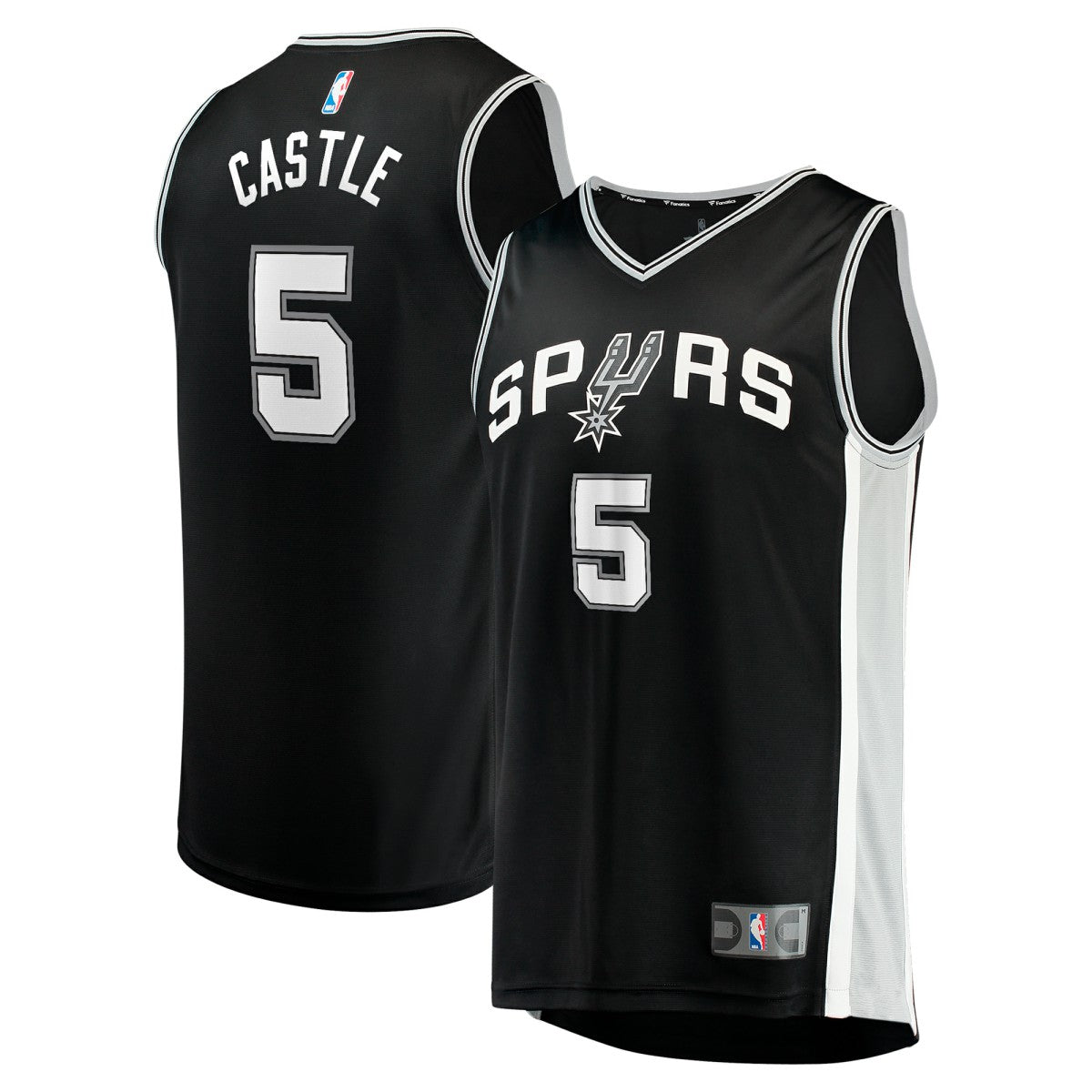 Fanatics Stephon Castle San Antonio Spurs 2024 NBA Draft Fast Break Player Jersey Icon Edition Black