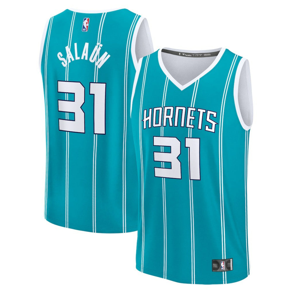 Fanatics Tidjane Salaun Charlotte Hornets 2024 NBA Draft Fast Break Player Jersey Icon Edition Teal