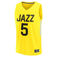 Fanatics Cody Williams Utah Jazz 2024 NBA Draft Fast Break Player Jersey Icon Edition Yellow