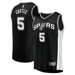 Fanatics Stephon Castle San Antonio Spurs Youth 2024 NBA Draft Fast Break Player Jersey Icon Edition Black
