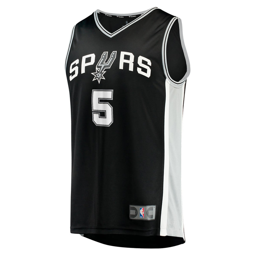 Fanatics Stephon Castle San Antonio Spurs Youth 2024 NBA Draft Fast Break Player Jersey Icon Edition Black