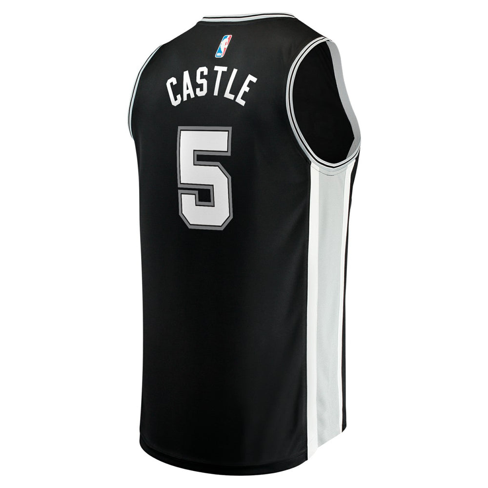 Fanatics Stephon Castle San Antonio Spurs Youth 2024 NBA Draft Fast Break Player Jersey Icon Edition Black