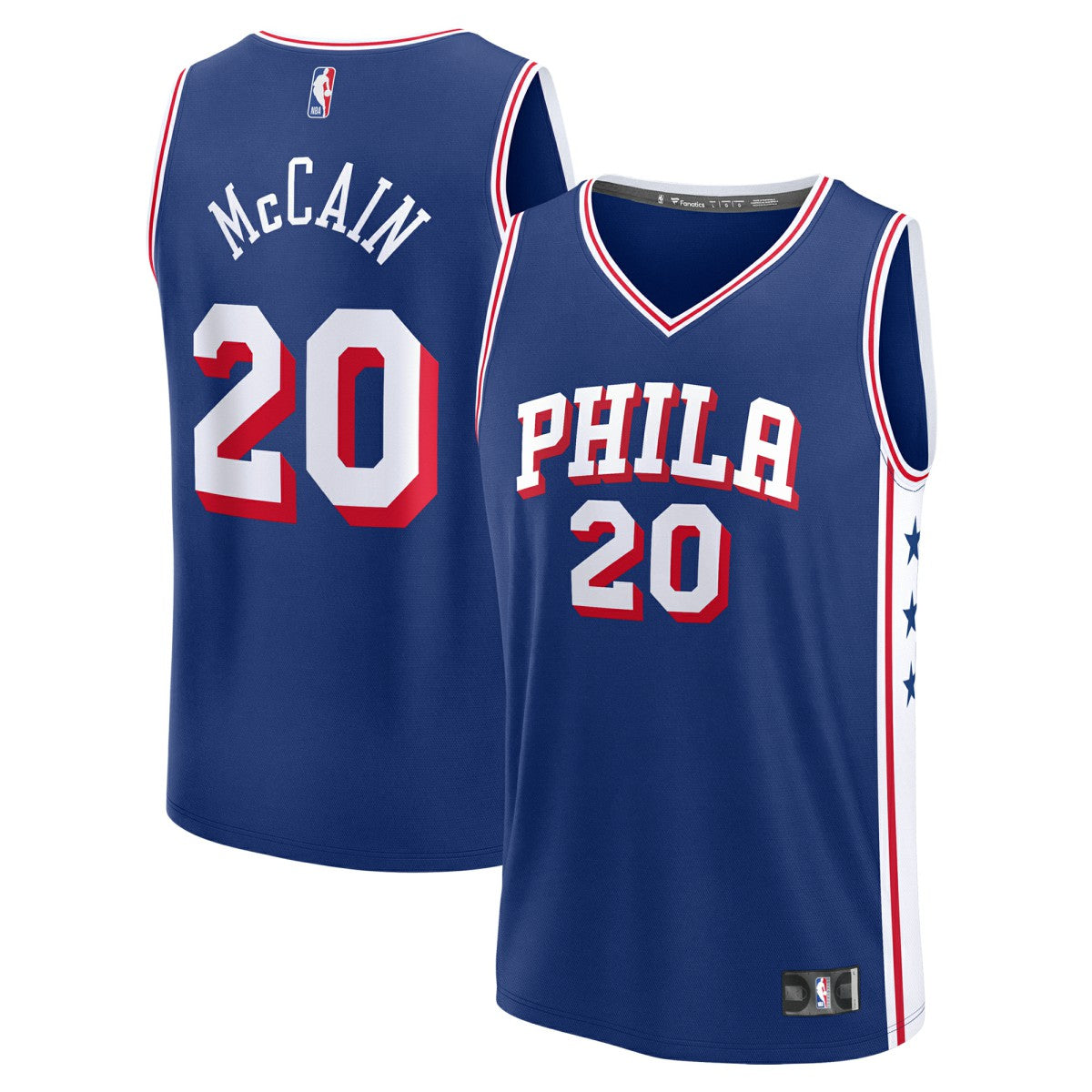 Fanatics Jared McCain Philadelphia 76ers 2024 NBA Draft Fast Break Player Jersey Icon Edition Royal
