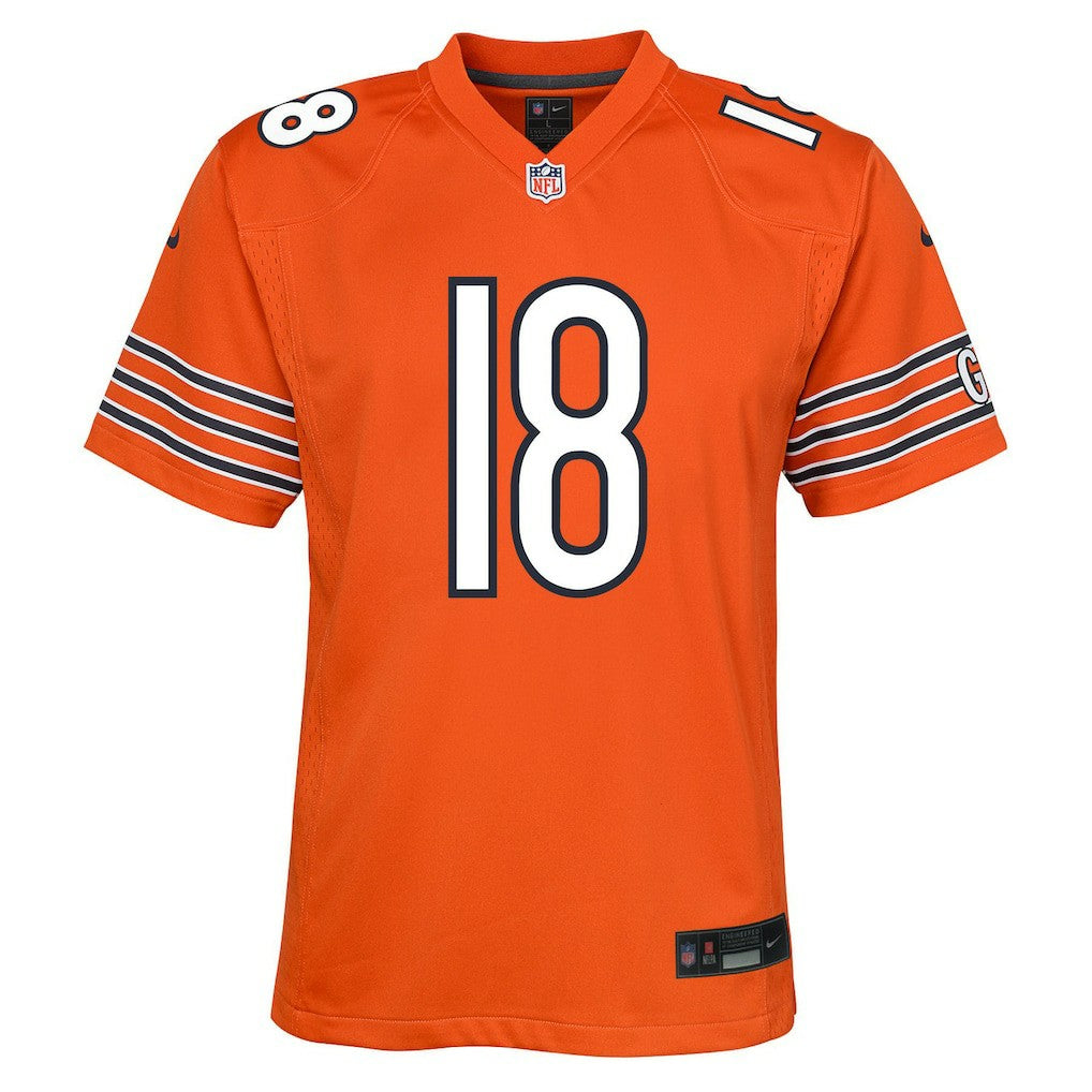Caleb Williams Chicago Bears Youth Game Jersey - Orange - Nike