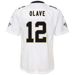 Chris Olave New Orleans Saints Youth Game Jersey - White - Nike