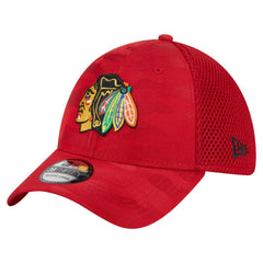 Chicago Blackhawks New Era Active Subtle Camo 39THIRTY Flex Hat - Red | New Era Lifestyle