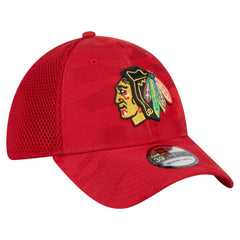 Chicago Blackhawks New Era Active Subtle Camo 39THIRTY Flex Hat - Red | New Era Lifestyle
