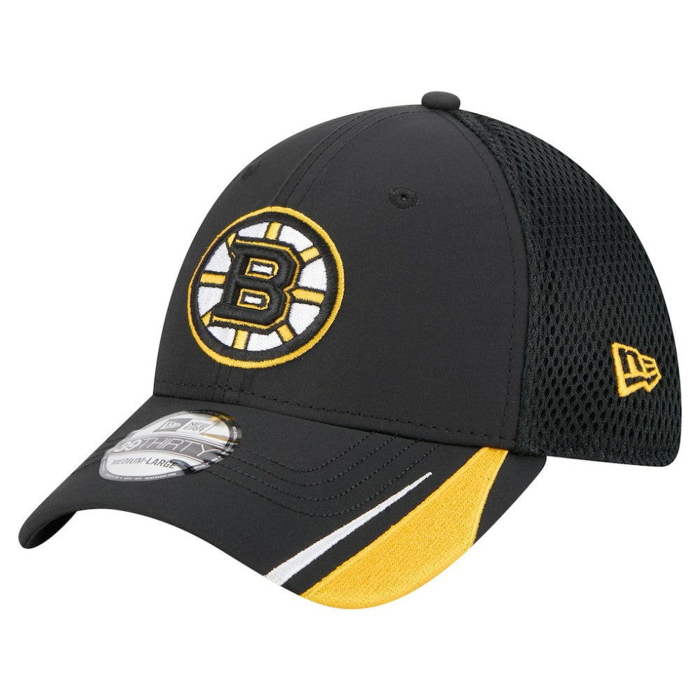 Boston Bruins New Era Linear Featherweight 39THIRTY Flex Hat - Black | New Era discount