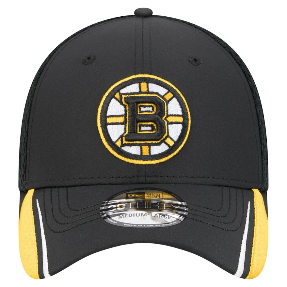 Boston Bruins New Era Linear Featherweight 39THIRTY Flex Hat - Black | New Era discount
