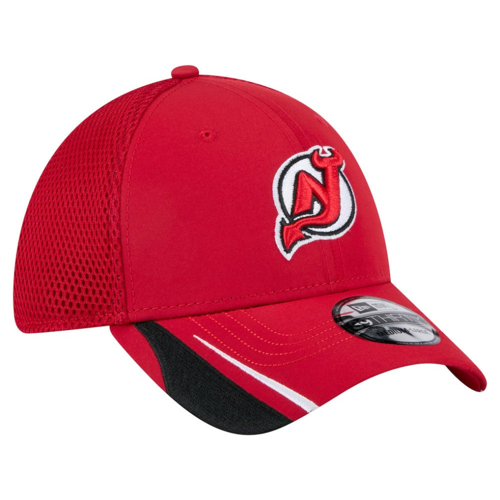 New Jersey Devils New Era Linear Featherweight 39THIRTY Flex Hat - Red | New Era on sale