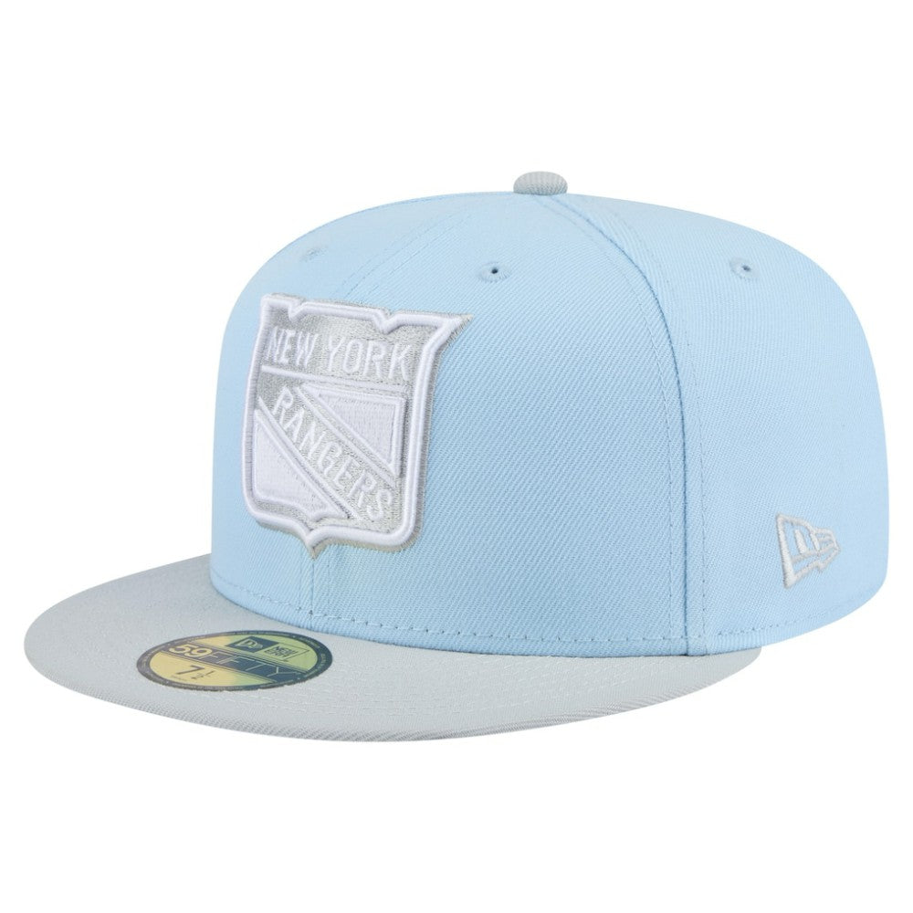 New York Rangers New Era Color Pack 2-Tone 59FIFTY Fitted Hat - Light Blue/Gray | New Era near me