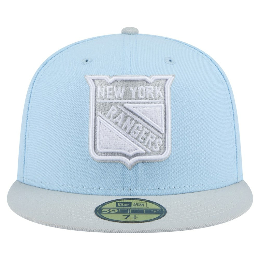 New York Rangers New Era Color Pack 2-Tone 59FIFTY Fitted Hat - Light Blue/Gray | New Era near me