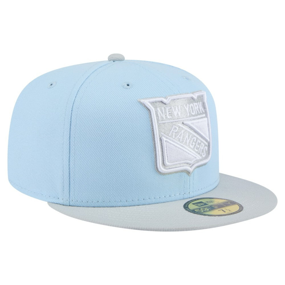 New York Rangers New Era Color Pack 2-Tone 59FIFTY Fitted Hat - Light Blue/Gray | New Era near me