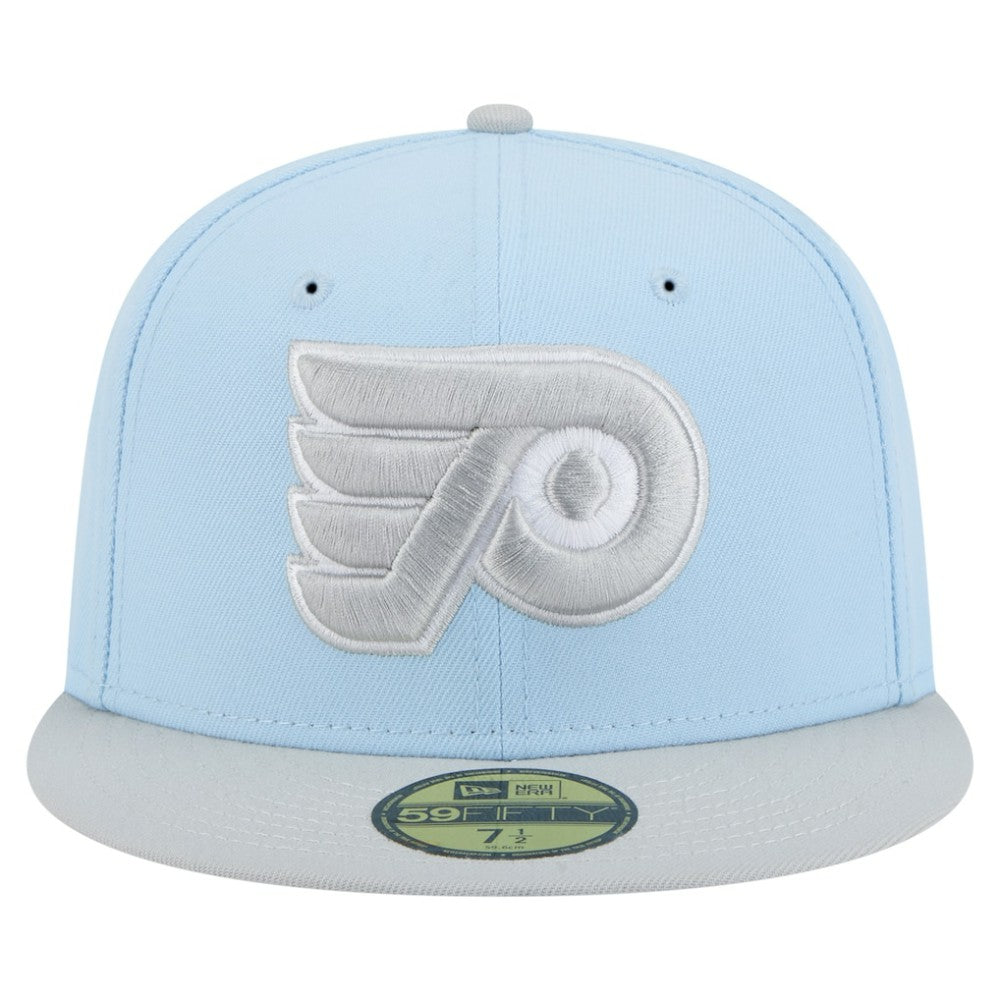Philadelphia Flyers New Era Color Pack Two-Tone 59FIFTY Fitted Hat - Light Blue/Gray | New Era near me