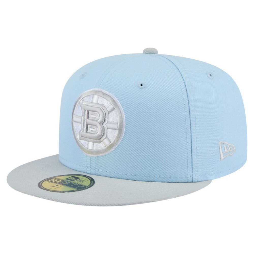 Boston Bruins New Era Color Pack Two-Tone 59FIFTY Fitted Hat - Light Blue/Gray | New Era sale