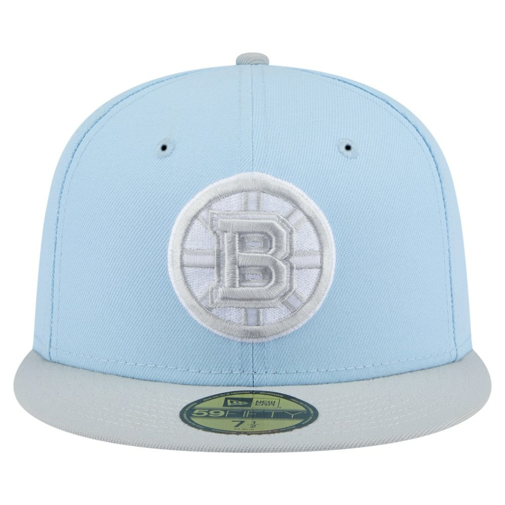 Boston Bruins New Era Color Pack Two-Tone 59FIFTY Fitted Hat - Light Blue/Gray | New Era sale
