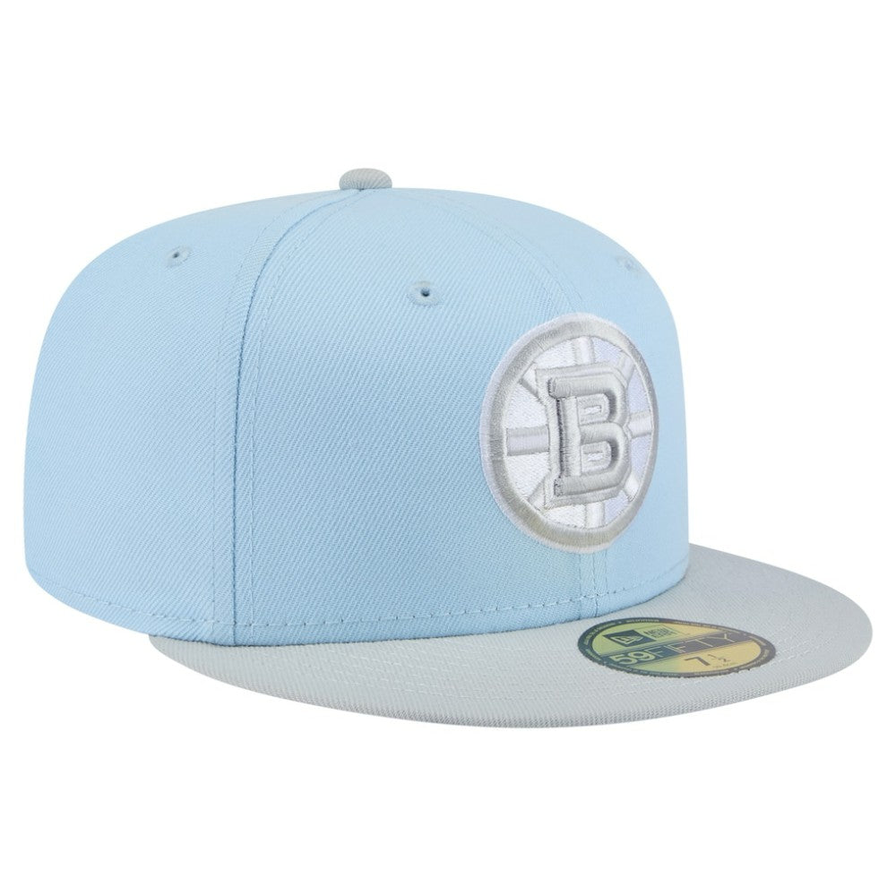 Boston Bruins New Era Color Pack Two-Tone 59FIFTY Fitted Hat - Light Blue/Gray | New Era sale