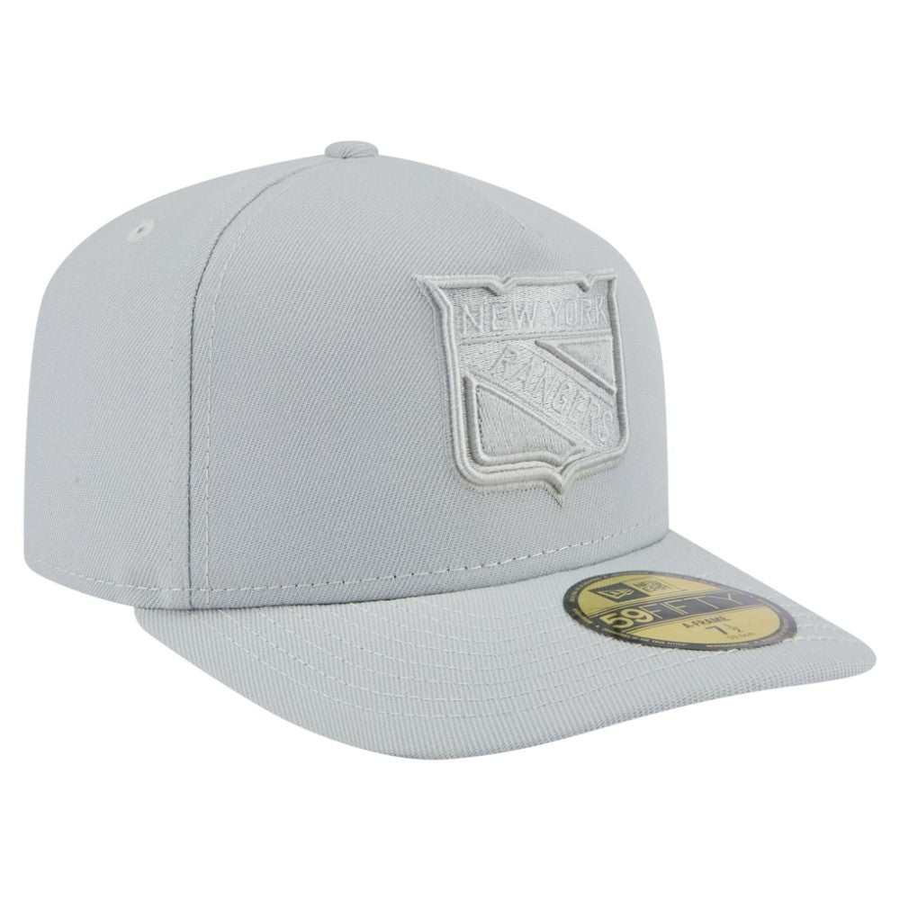 New York Rangers New Era Color Pack A-Frame 59FIFTY Fitted Hat - Gray | New Era Clearance
