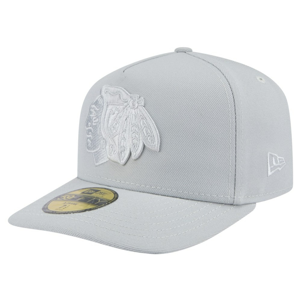 Chicago Blackhawks New Era Color Pack A-Frame 59FIFTY Fitted Hat - Gray | New Era online