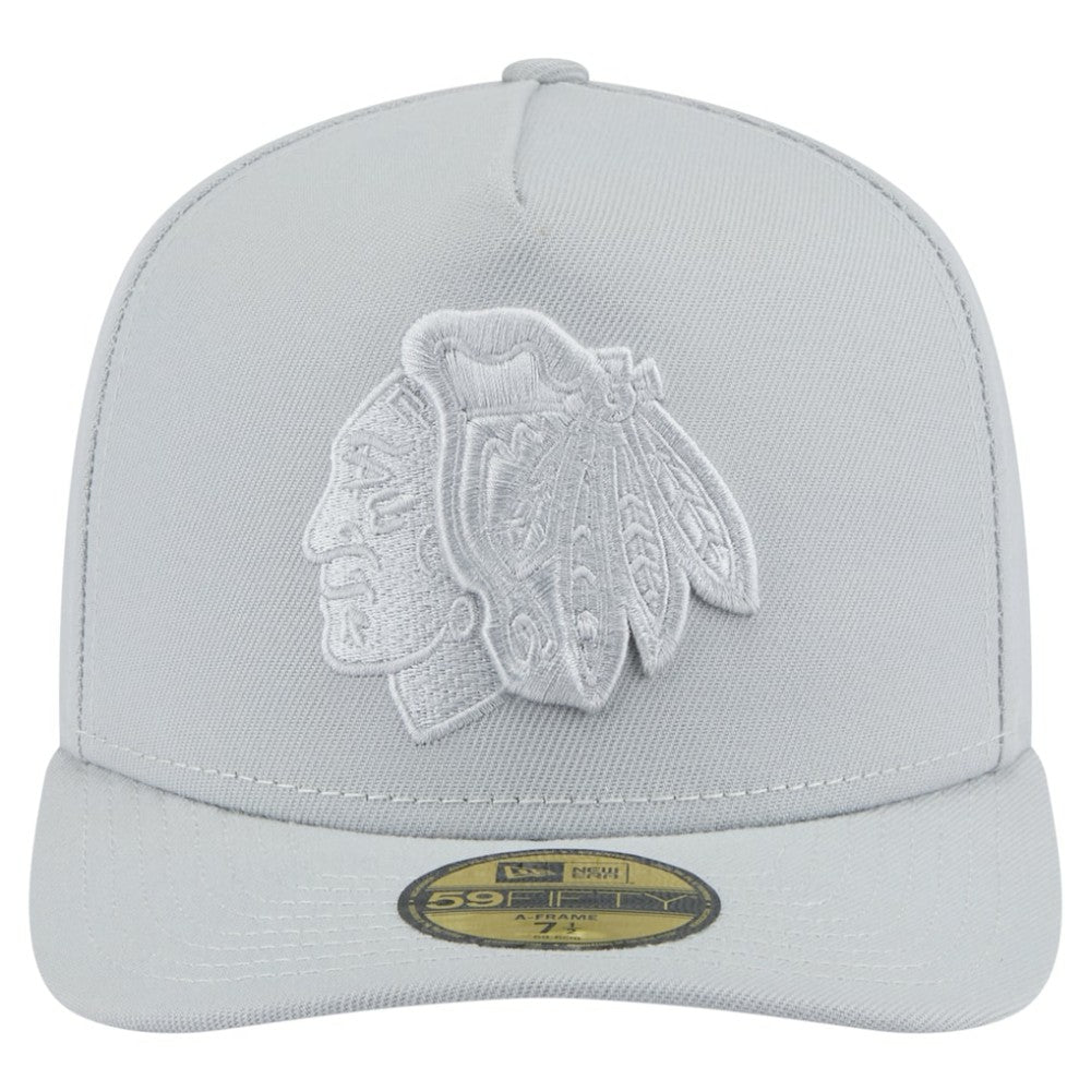 Chicago Blackhawks New Era Color Pack A-Frame 59FIFTY Fitted Hat - Gray | New Era online