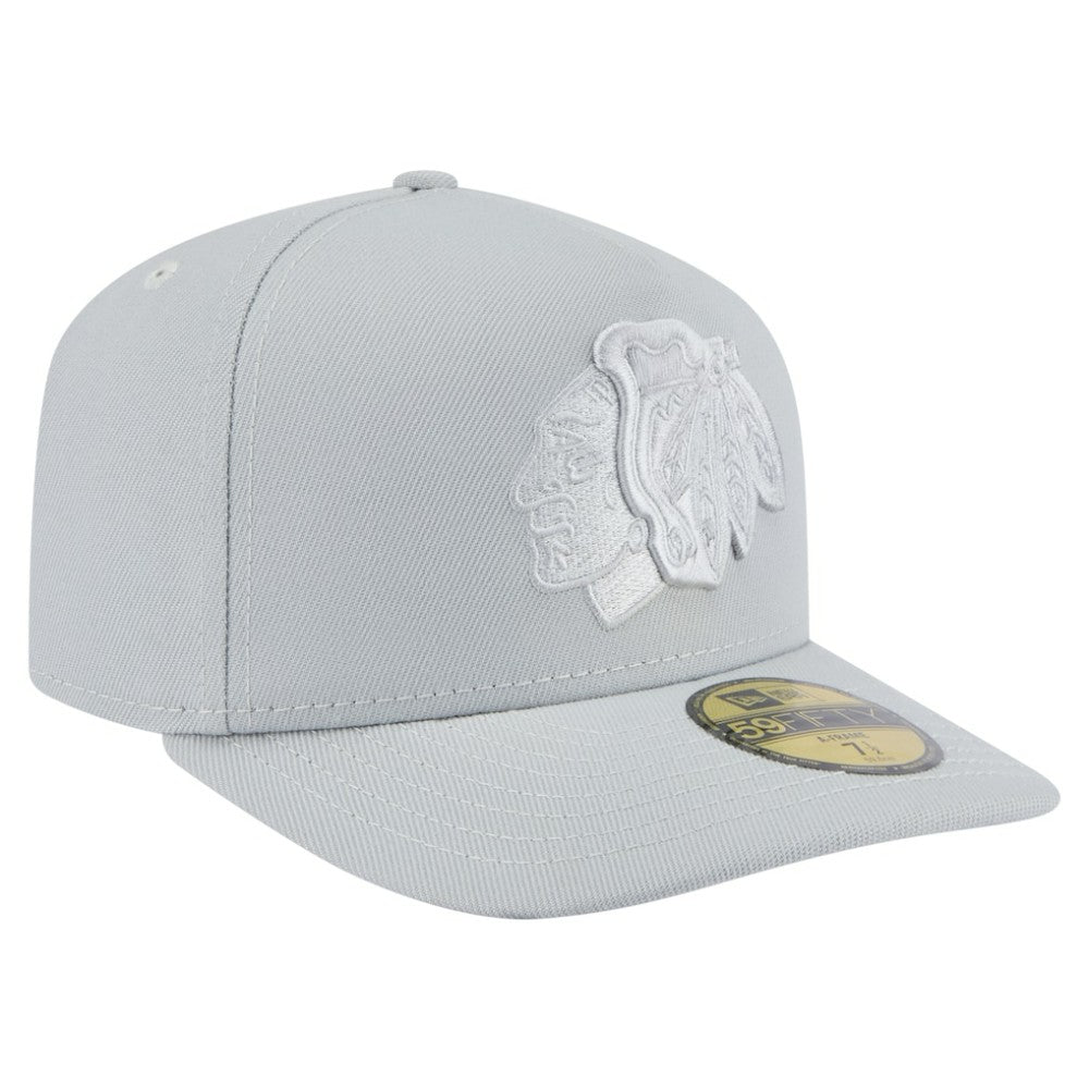 Chicago Blackhawks New Era Color Pack A-Frame 59FIFTY Fitted Hat - Gray | New Era online