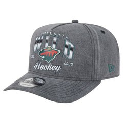 Minnesota Wild New Era Throwback Washed A-Frame Pre-Curved 9FIFTY Snapback Hat - Charcoal | New Era sale