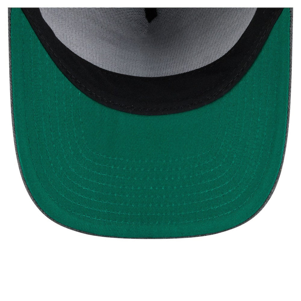 Boston Bruins New Era Throwback Washed A-Frame Pre-Curved 9FIFTY Snapback Hat - Charcoal | New Era Clearance