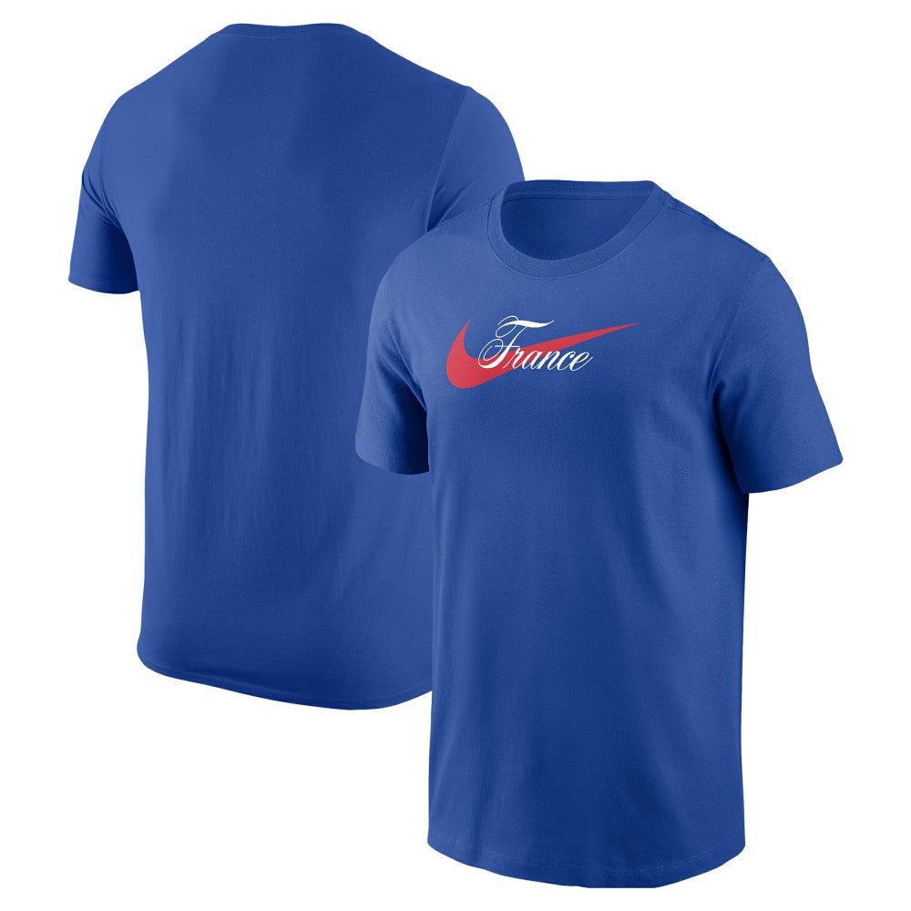 Nike - France National Team Team Wordmark Swoosh Core T-Shirt - Royal