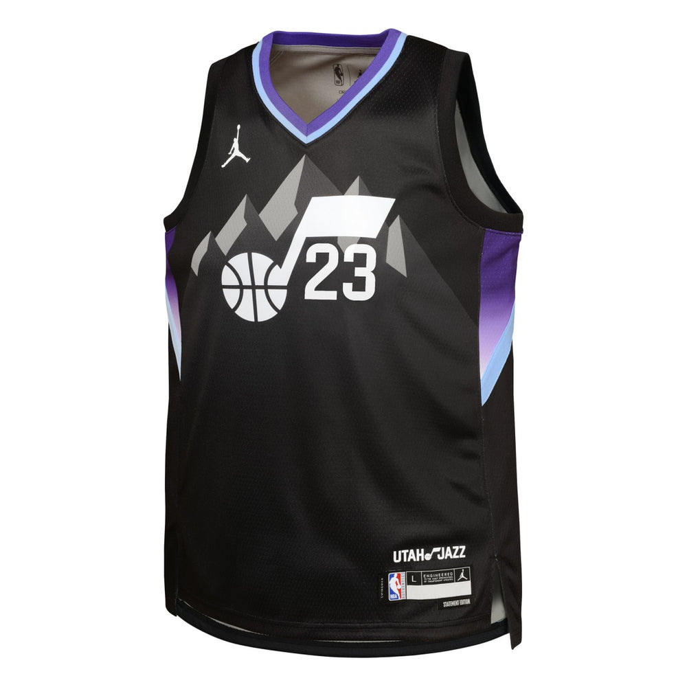 Lauri Markkanen Utah Jazz Jordan Brand Youth Swingman Jersey Statement Edition Black