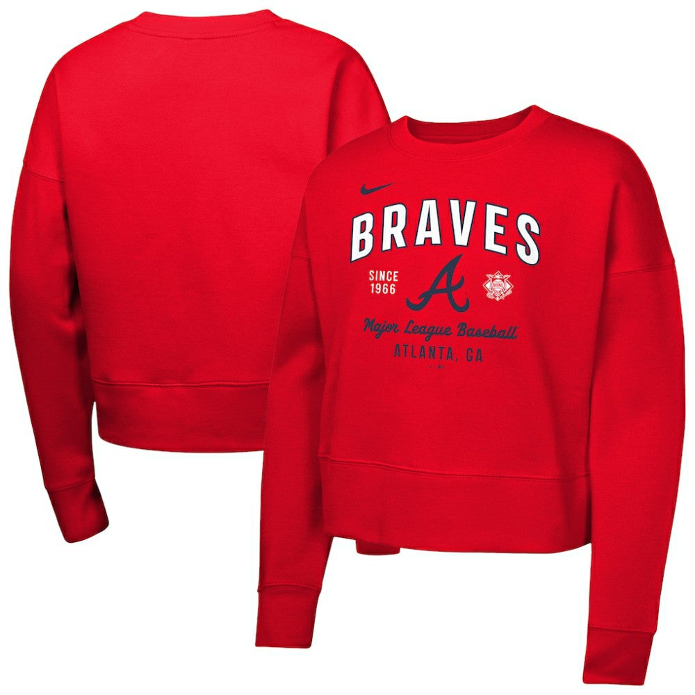 Atlanta Braves Nike Girls Youth Fleece Sweatshirt Outlet