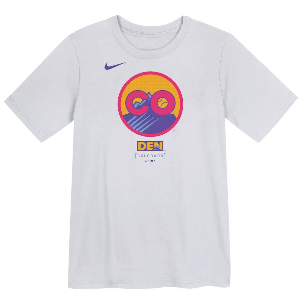Colorado Rockies Nike Preschool 2025 City Connect Logo T-Shirt for sale