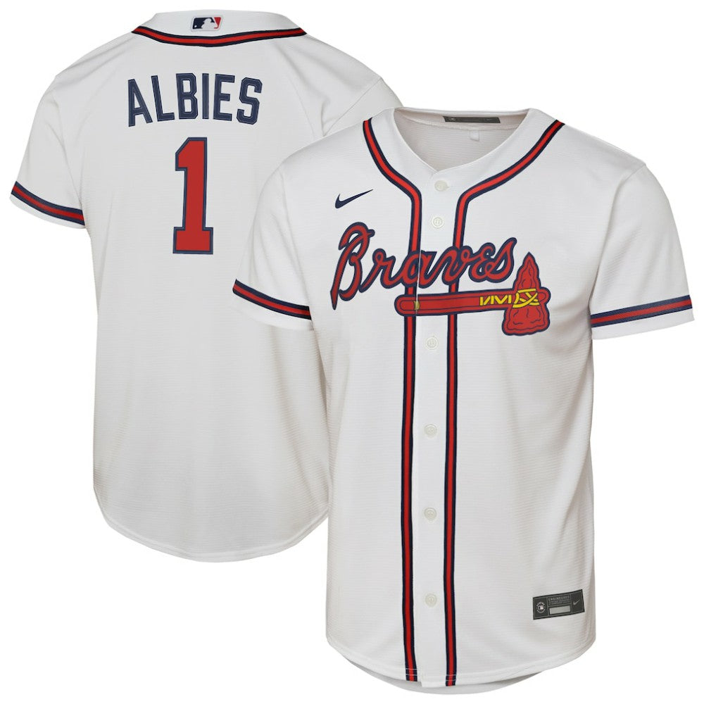 Ozzie Albies Atlanta Braves Nike Youth Home Replica Player Jersey for sale