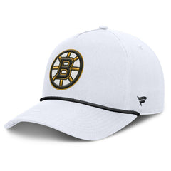 Boston Bruins Fanatics Rope A-Frame Adjustable Hat - White | Fanatics Clearance