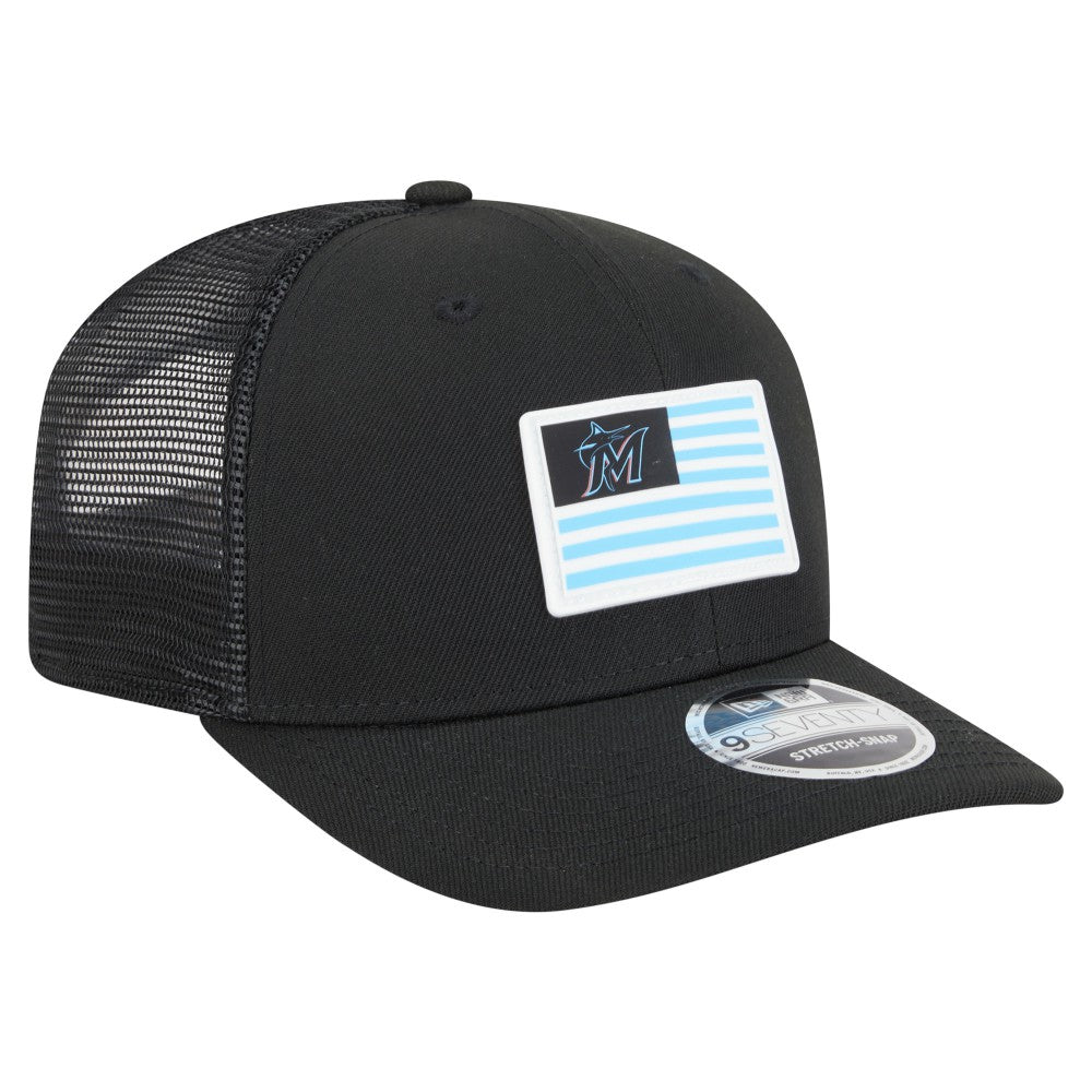 Miami Marlins New Era Flag 9SEVENTY Stretch-Snap Hat Sale