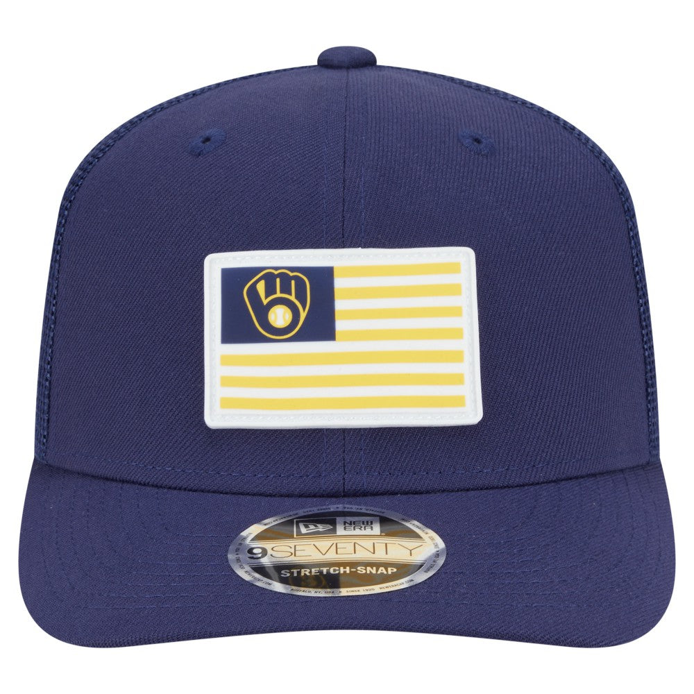 Milwaukee Brewers New Era Flag 9SEVENTY Stretch-Snap Hat Sale