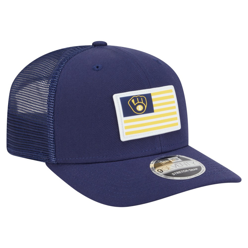 Milwaukee Brewers New Era Flag 9SEVENTY Stretch-Snap Hat Sale