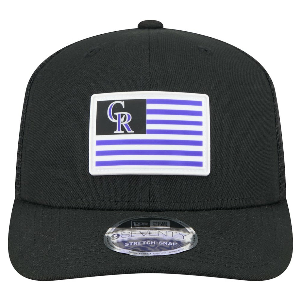 Colorado Rockies New Era Flag 9SEVENTY Stretch-Snap Hat Online